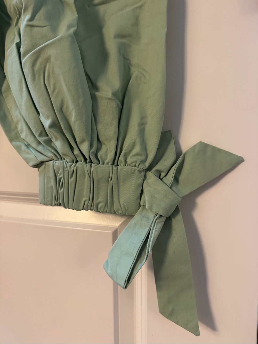 The Drop x @Jalisaevaughn Collab Green Ankle Tie Wide Leg Balloon Pants XL NWT - Picture 8 of 10